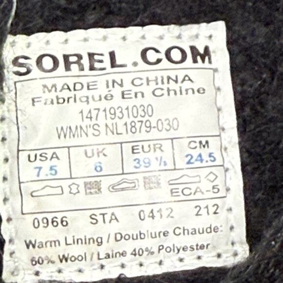 Sorel Chipahko Blanket Wool Boots Women's 7.5 leather Festival BOHO Water Resist - Picture 5 of 10